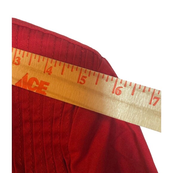 Koret Red Jean Blazer Jacket Womens Size Large Zipper Front Shoulder Pads - Picture 8 of 9